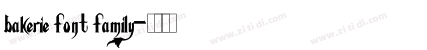 bakerie font family字体转换
